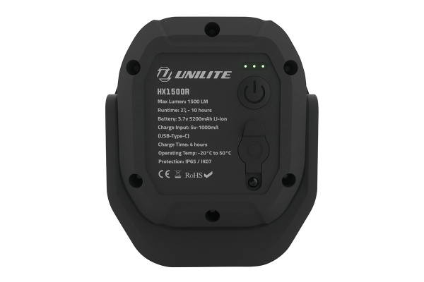 HX1500R Компактный dual led светильник 1500 Lm, 5200 mAh, IP65 UNILITE